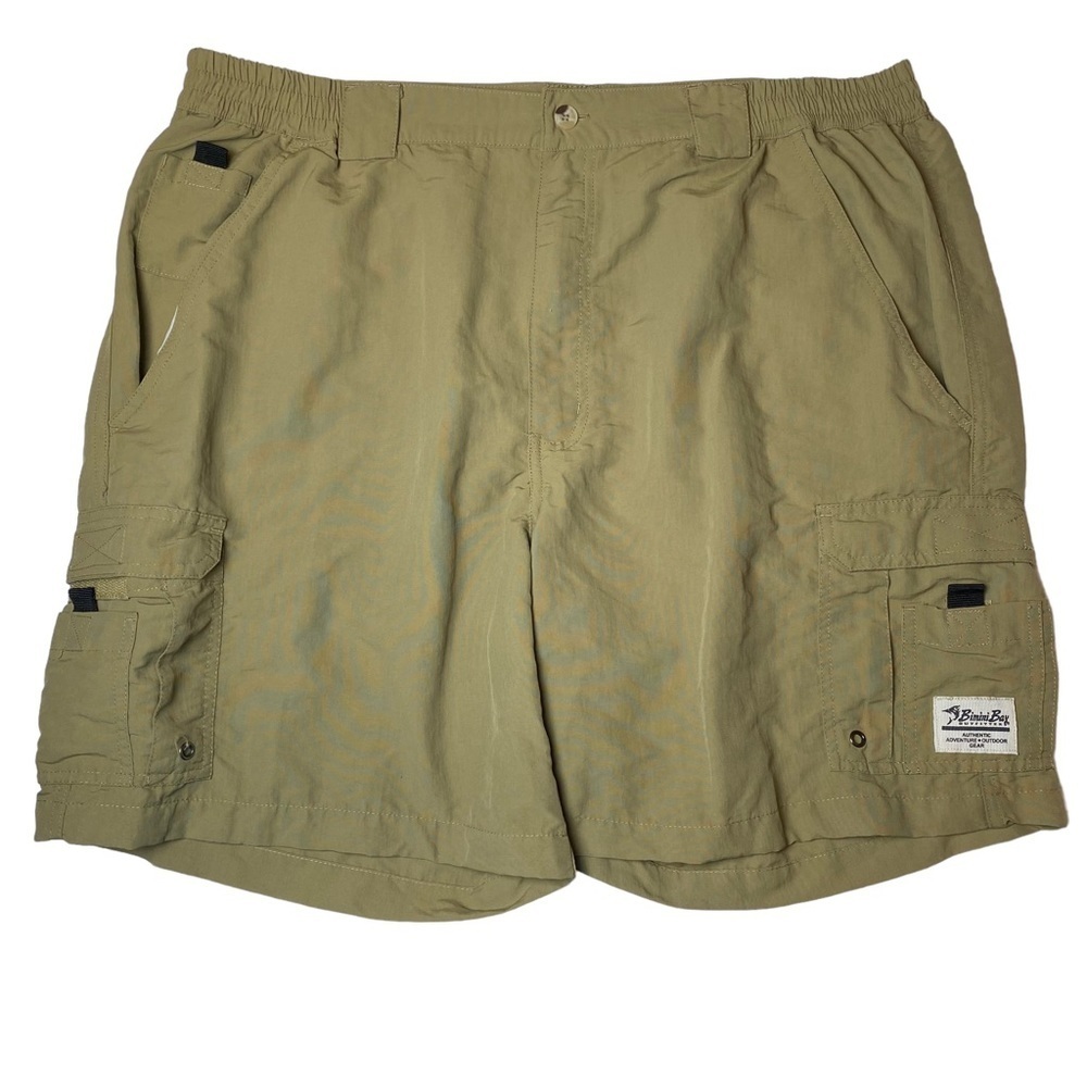 Bimini Bay Outfitters Shorts Mens 40W Khaki Nylon Cargo Hiking Fishing‎ Shorts